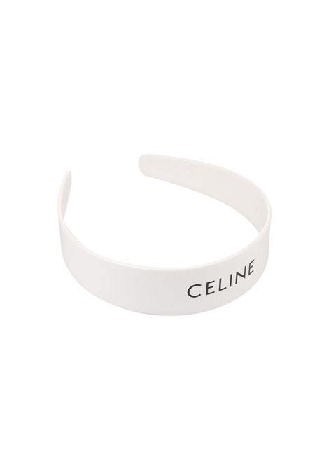 celine headband white|celine hair clip.